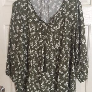 Woman Sonoma Peasant style blouse size large.